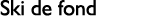Ski de fond